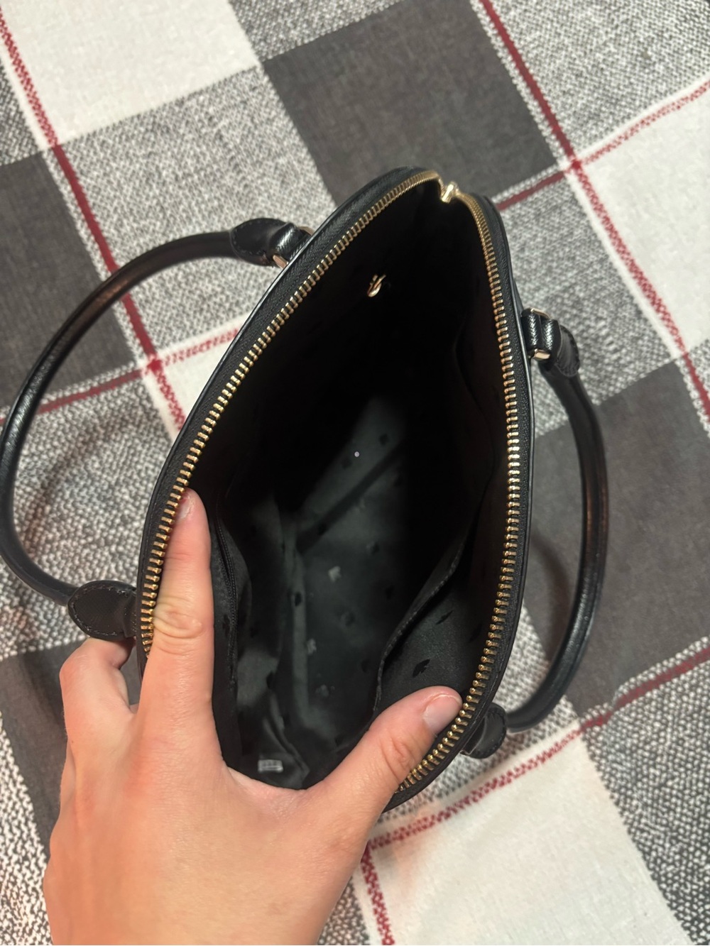Kate Spade New York Black Saffiano Dome Satchel - Picture 7 of 15